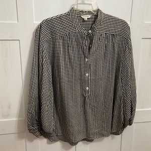 💖 MAX Studio Black and White Gingham top size small